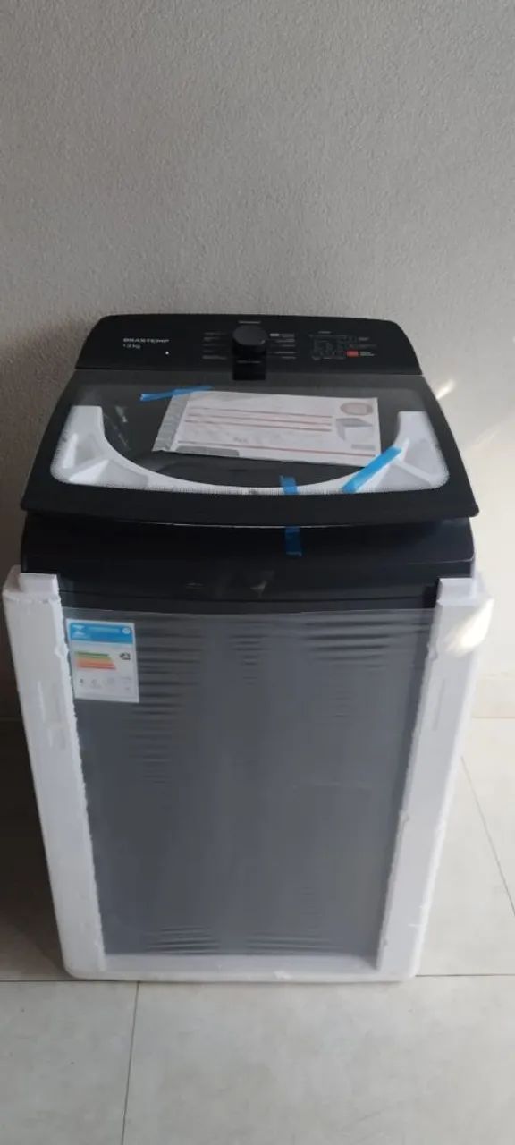 Máquina de lavar roupa Brastemp 13kg Preta-Nova Máquinas de