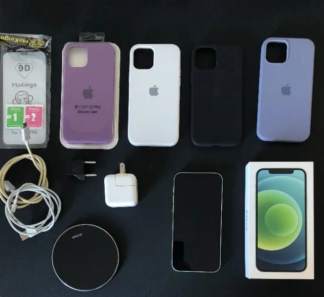 iPhone 12 128GB Verde - Completo na Caixa + Vários Acessórios
