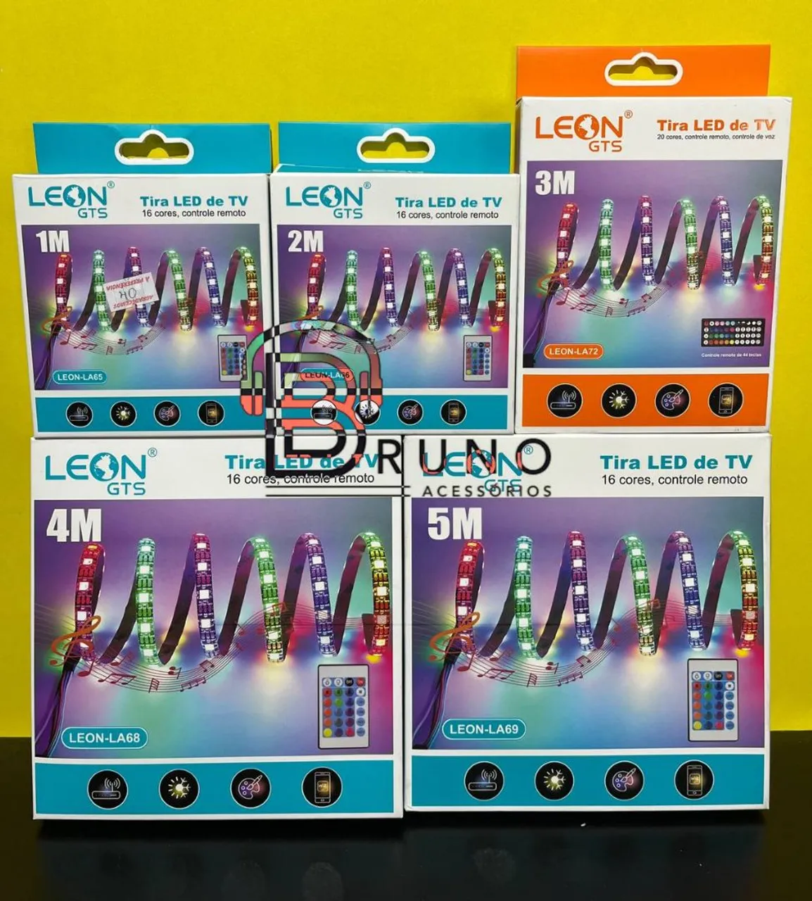 Fitas de LED para TV Leon GTS - 1M, 2M, 3M, 4M e 5M