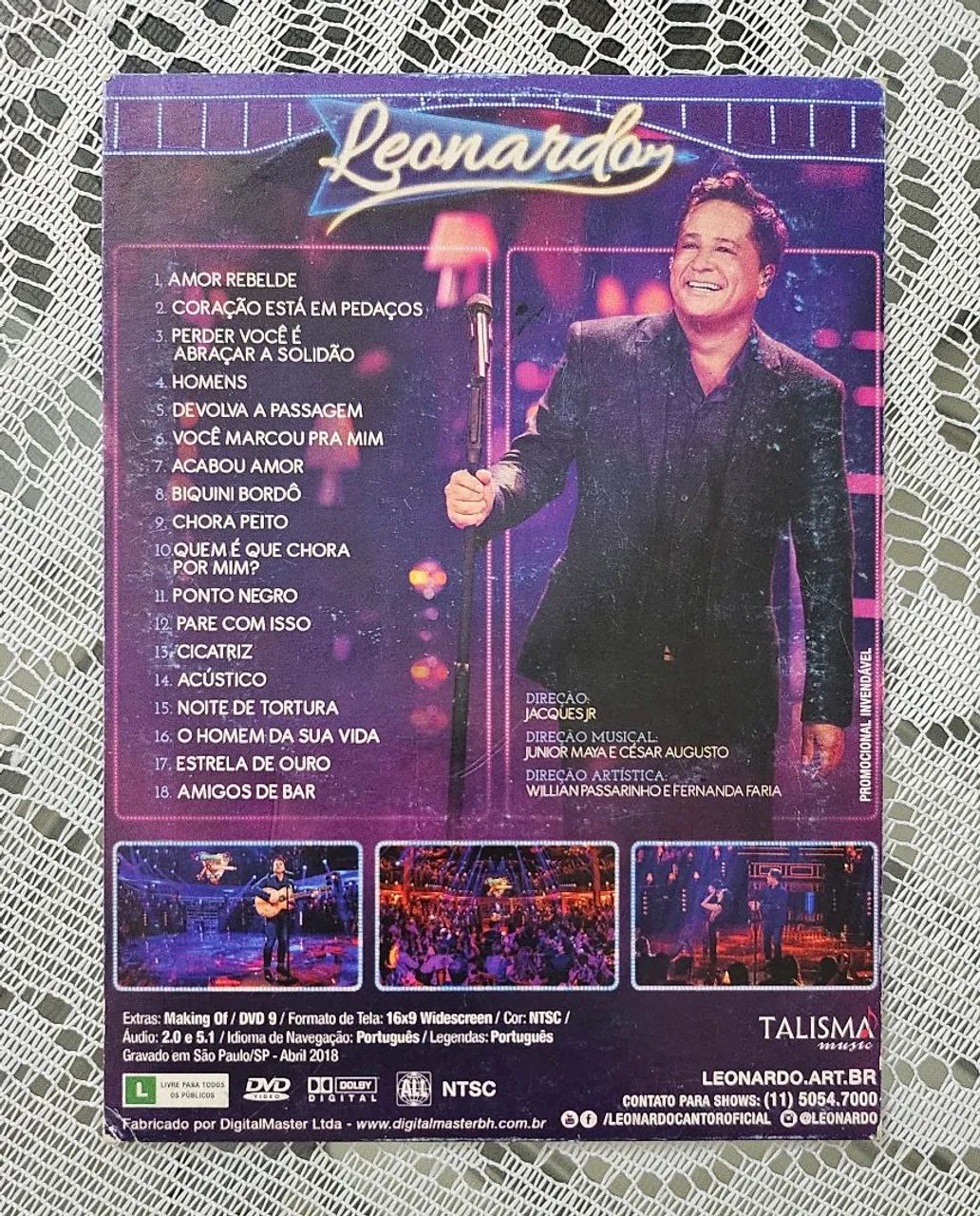 DVD Leonardo - Canto, Bebo e Choro - Promocional Raro - Foto 2