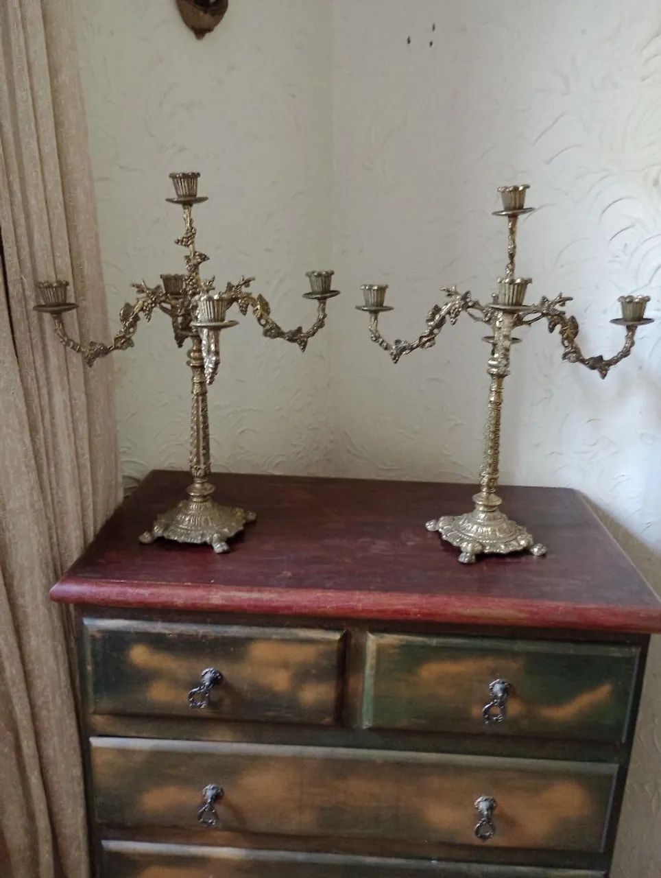 Par de candelabros antigos - Foto 6