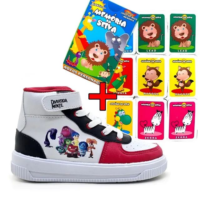Tênis Infantil Divertidamente + Brinde Para Criança