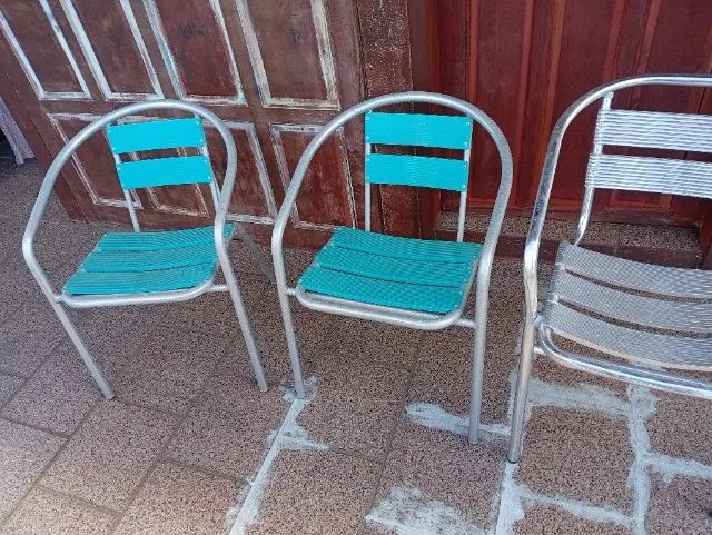 Cadeiras de aluminio 3 peças - Foto 2