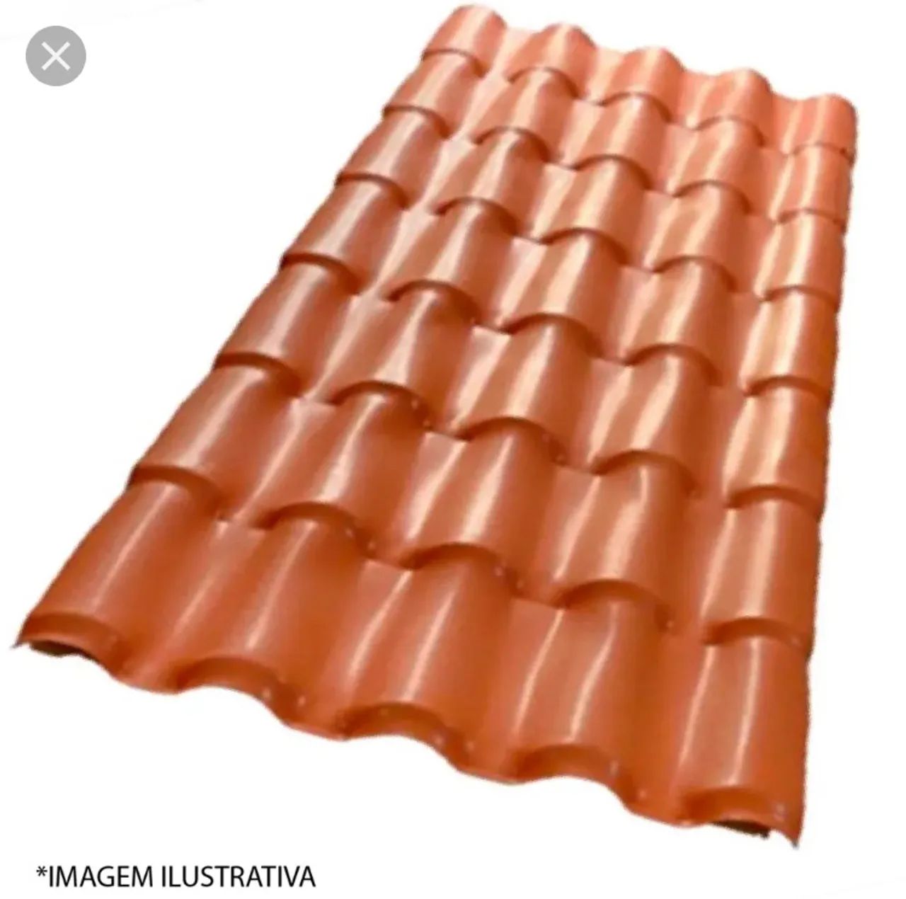 Telha PVC cerâmica 2,42x0,88 cm