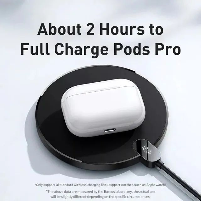 Baseus Digital LED Display Gen 2 Wireless Charger 15W Para iPHONE Samsung - Foto 6