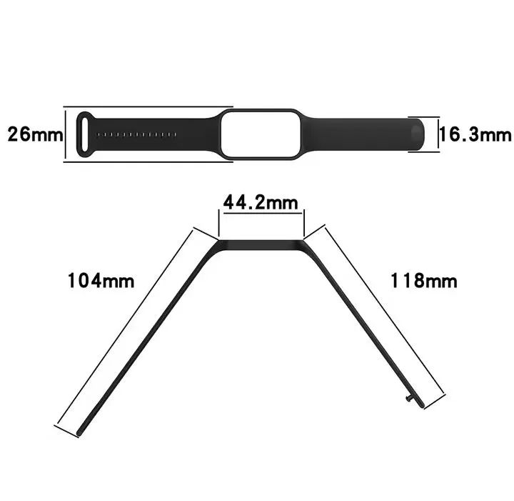 Pulseira silicone para Xiaomi Smartband 8 Active Azul Claro - Foto 3