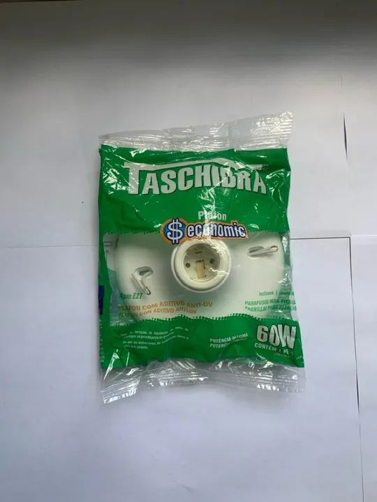 Plafon Taschibra Economic Soquete Branco 13cm 60w Teto - Foto 5