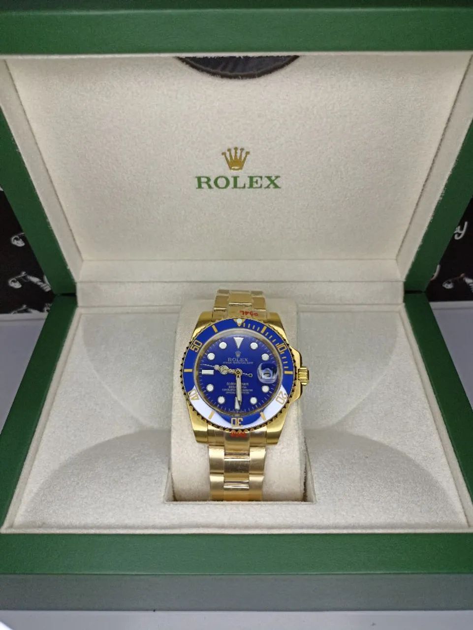 Relógio Rolex Submariner azul 
