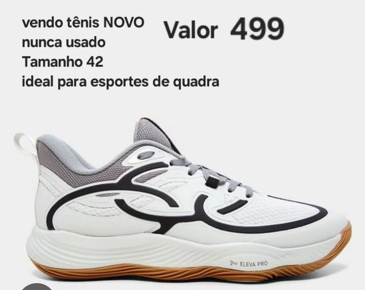 Tênis de Quadra Novo Tamanho 42