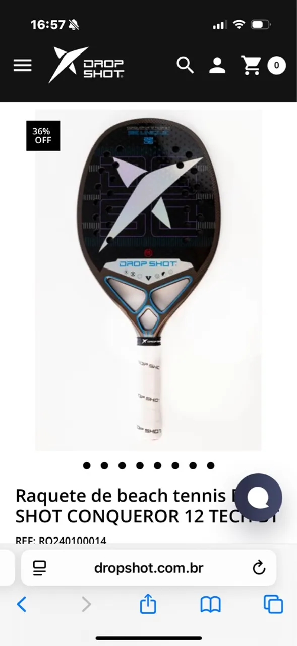 Raquete de Beach Tennis Drop Shot Conqueror 12