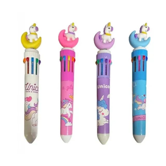 Kit 12 Canetas 10 Cores Em 1 Unilua Retrátil Atacado - Foto 3