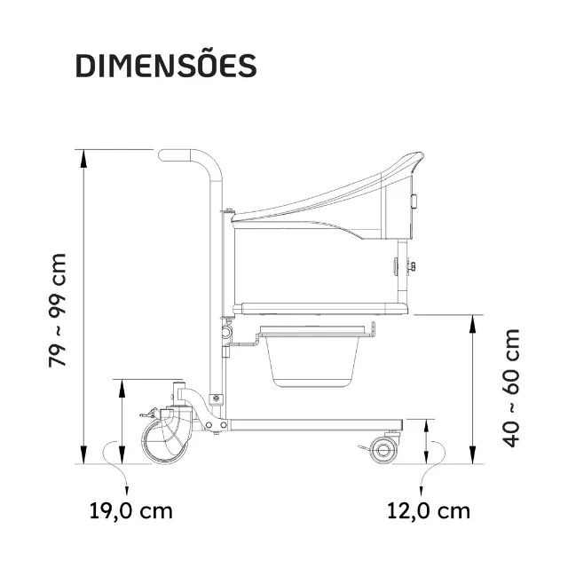 Cadeira de Transferencia Longevitech 4 em 1 - Foto 3
