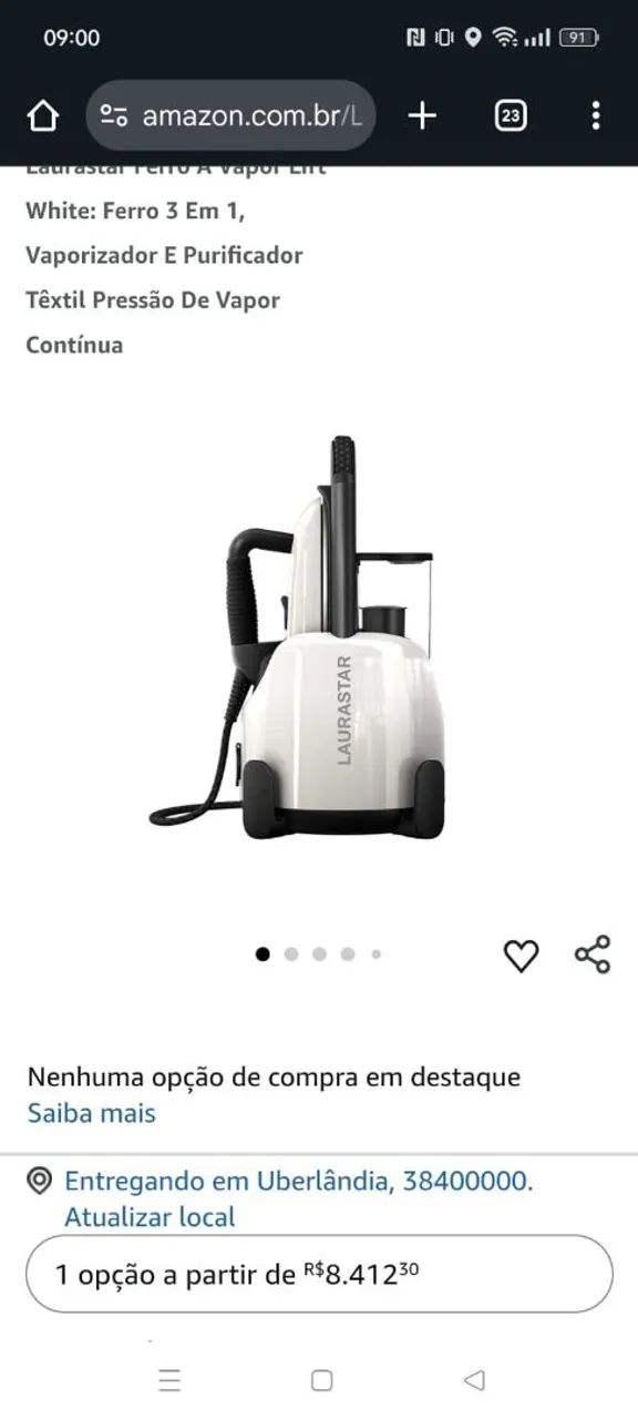 Laurastar Ferro A Vapor Lift White: Ferro 3 Em 1 - Foto 6