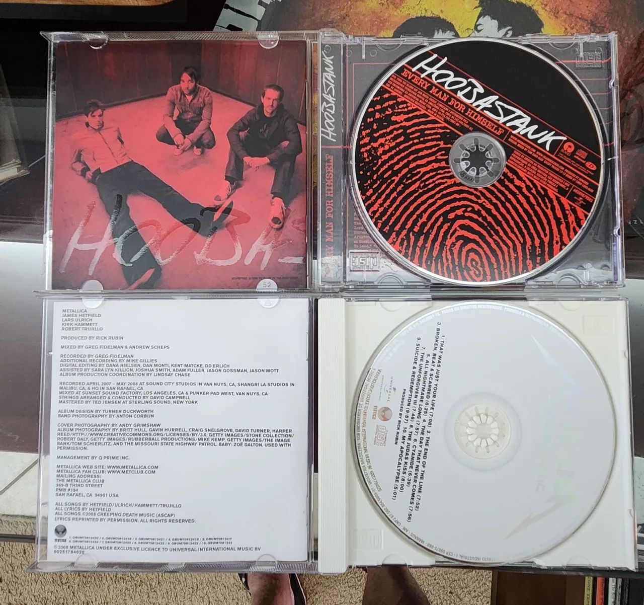 Lote combo METALICA E HOOBSTANK, CDS