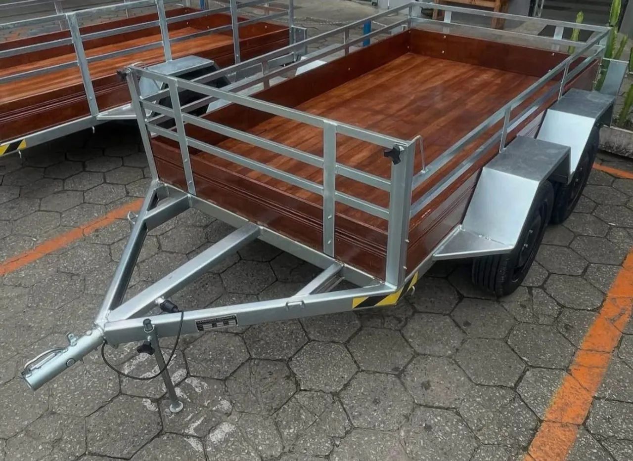 #*CARRETINHA DUPLO EIXO 2.50C x1.40L*#  - Foto 3