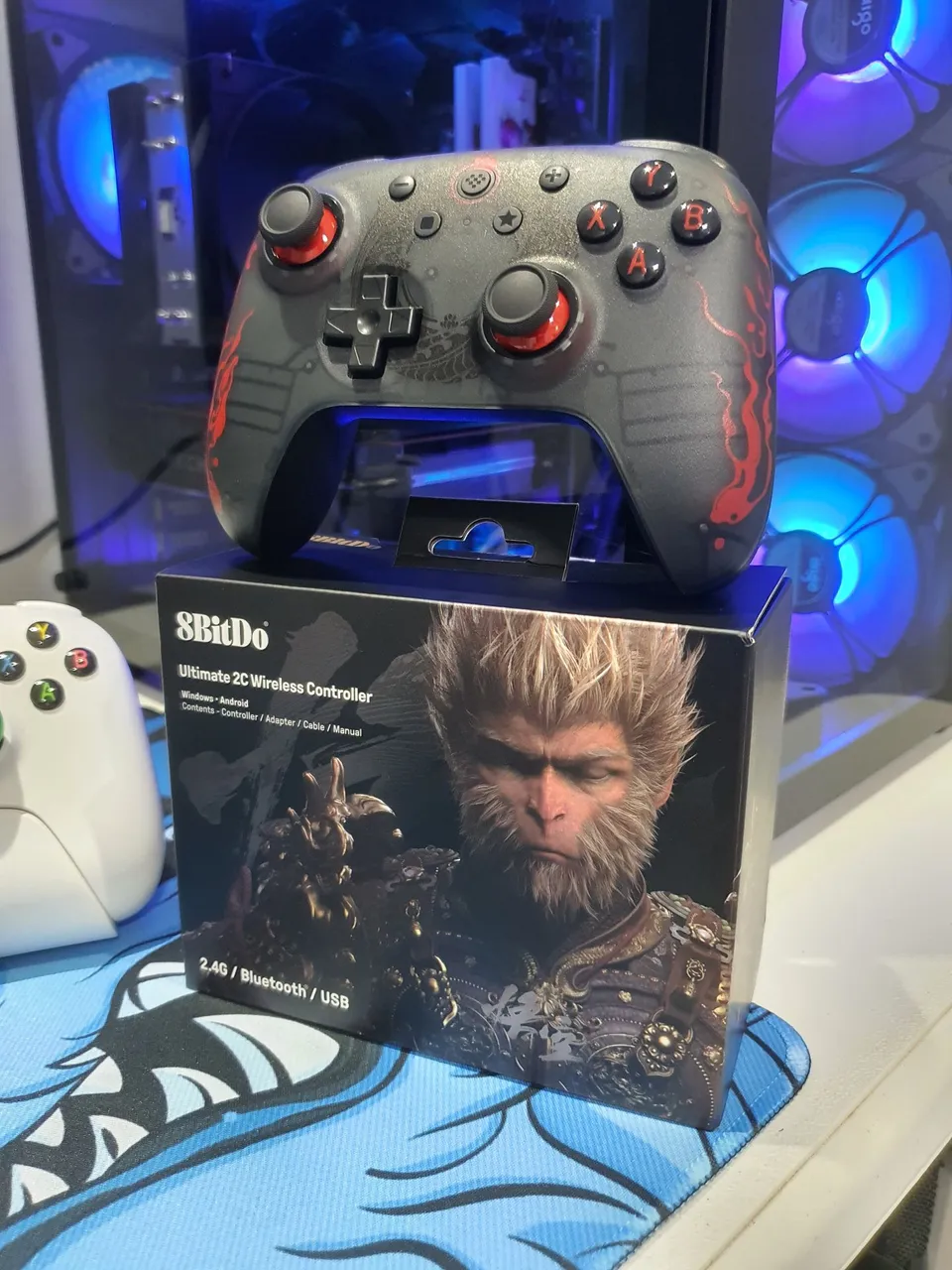 Controle 8bitDo Ultimate 2C Black Myth: Wukong, 2.4G/Bluetooth/USB, Pc e Android