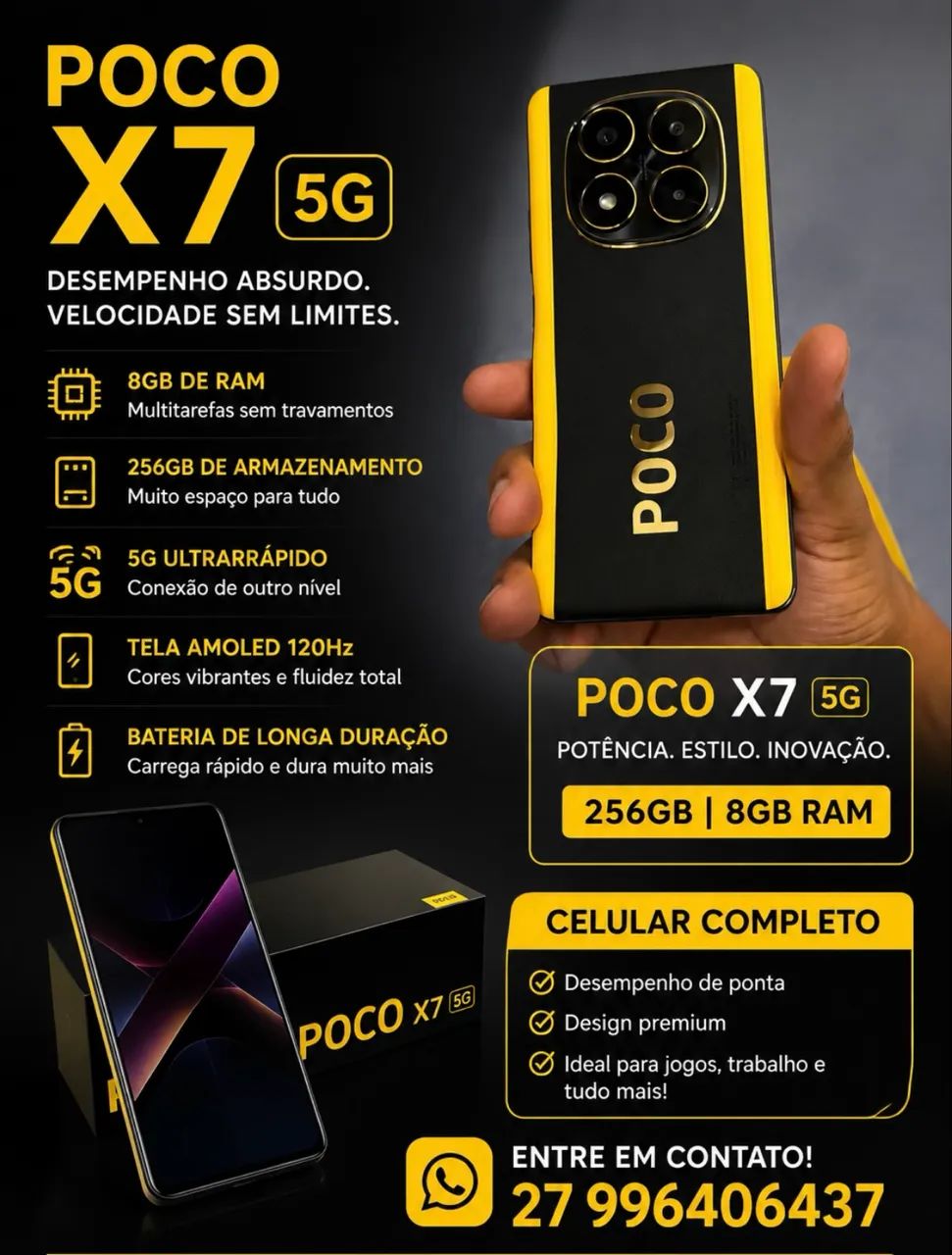 Poco x7 5g 256gb 8gb ram 