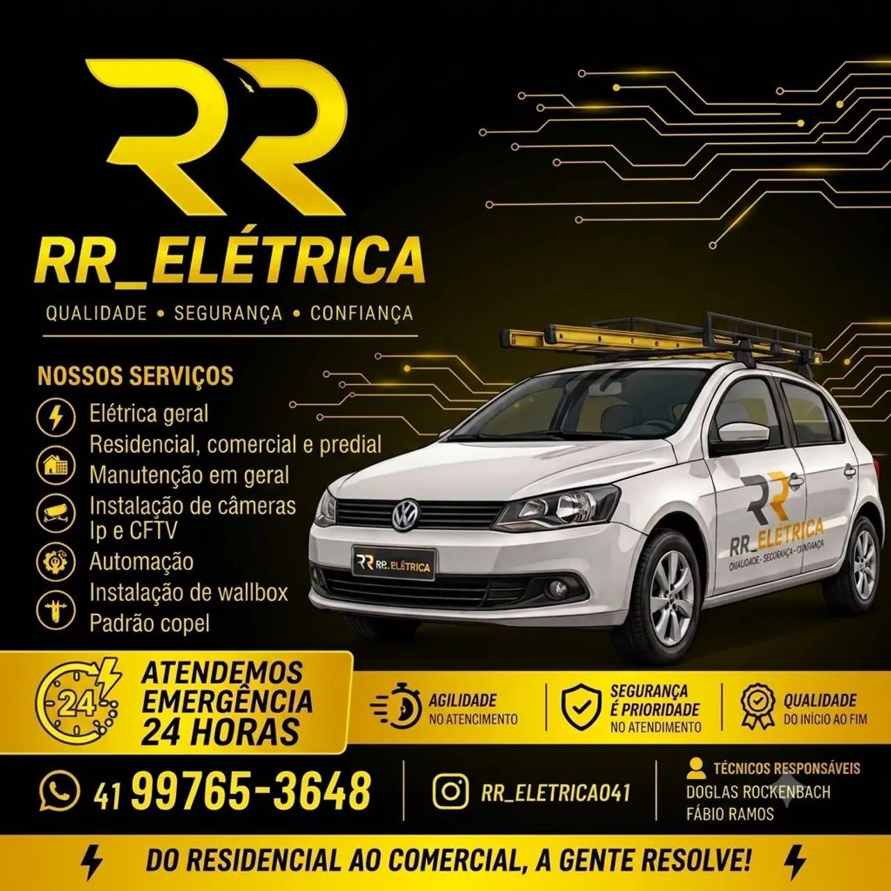 ELETRICISTA 24 HORAS | RESIDENCIAL E COMERCIAL. 