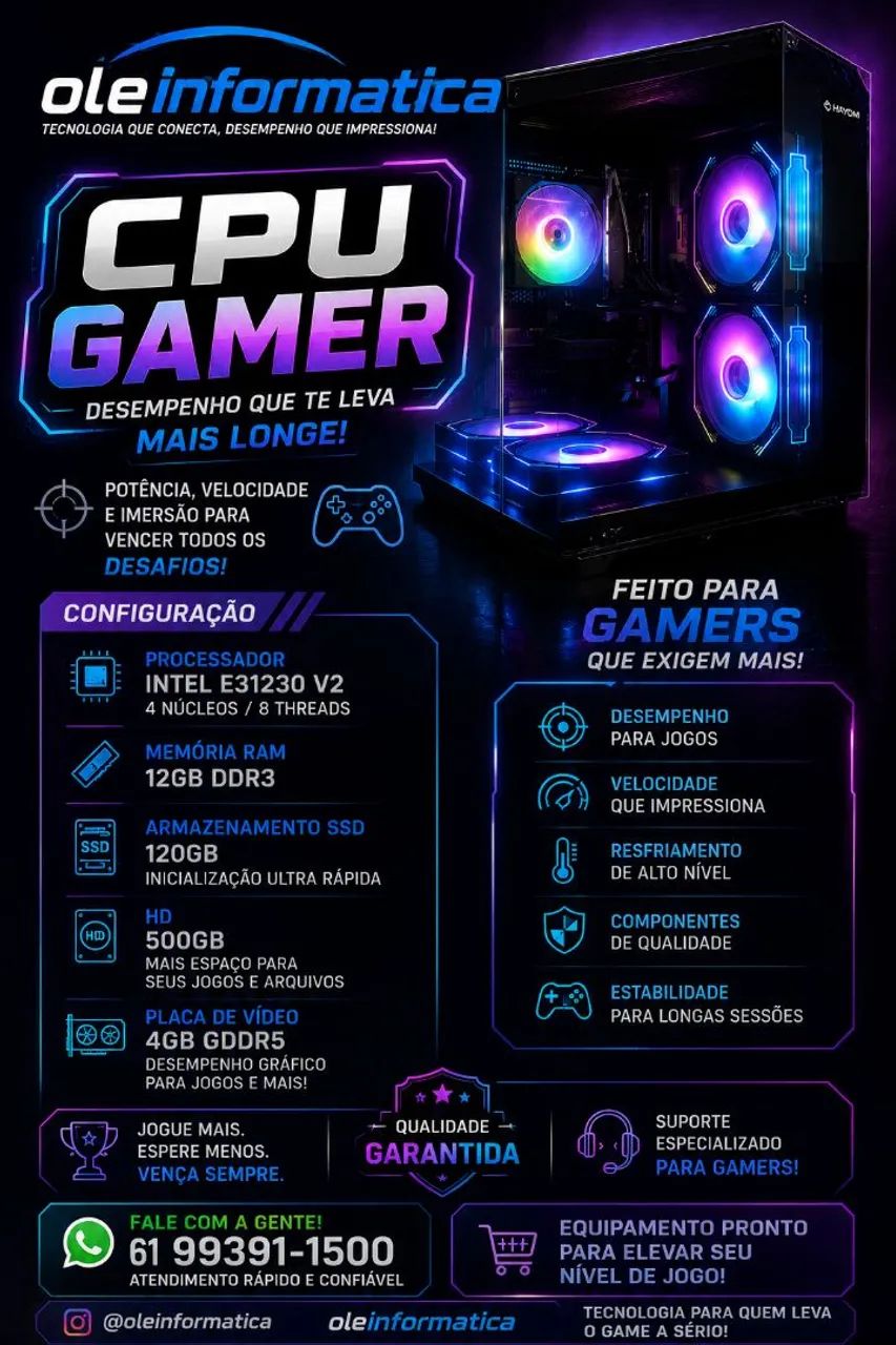 SUPER OFERTA ? CPU GAMER I7 