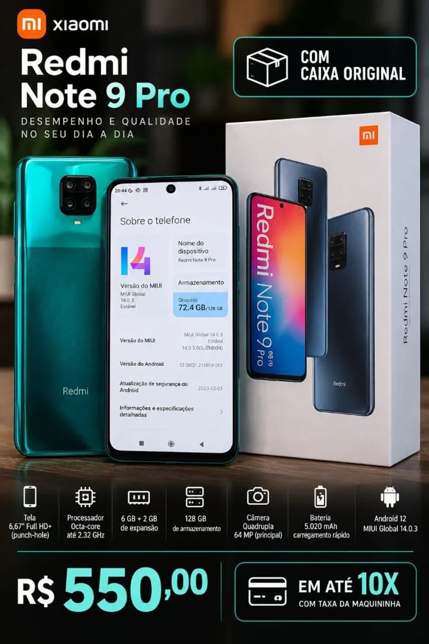 Celular redmi note 9 pro 