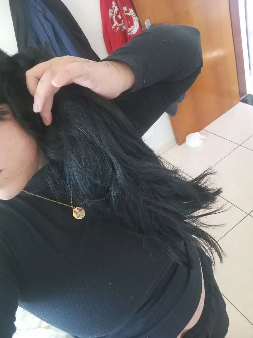 cabelo humano no tictac