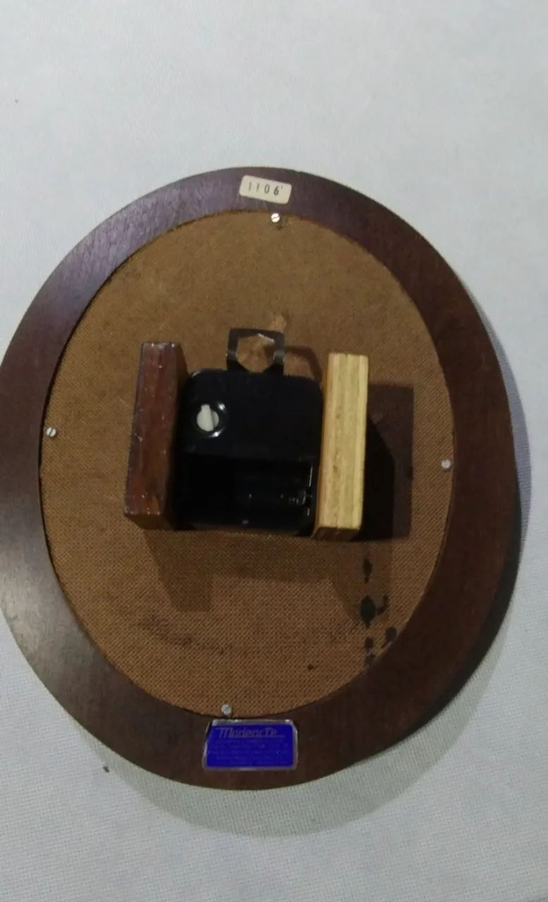 Relógio de Parede Oval madearte original - Foto 5