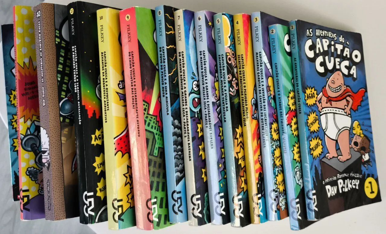 Coleção completa Capitão Cueca - 12 Livros + 2 livros bônus