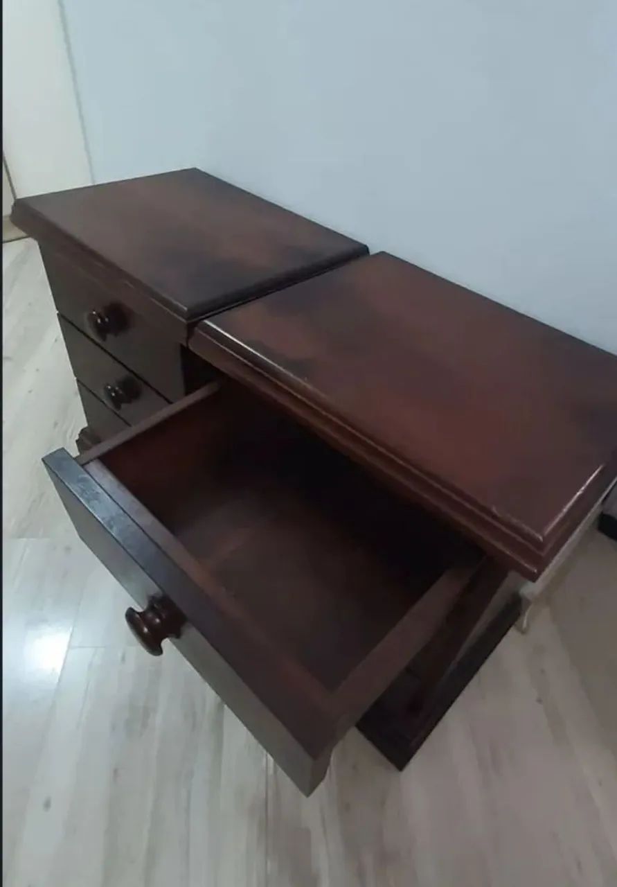 Mesa de cabeceira imbuia maciça - Foto 3