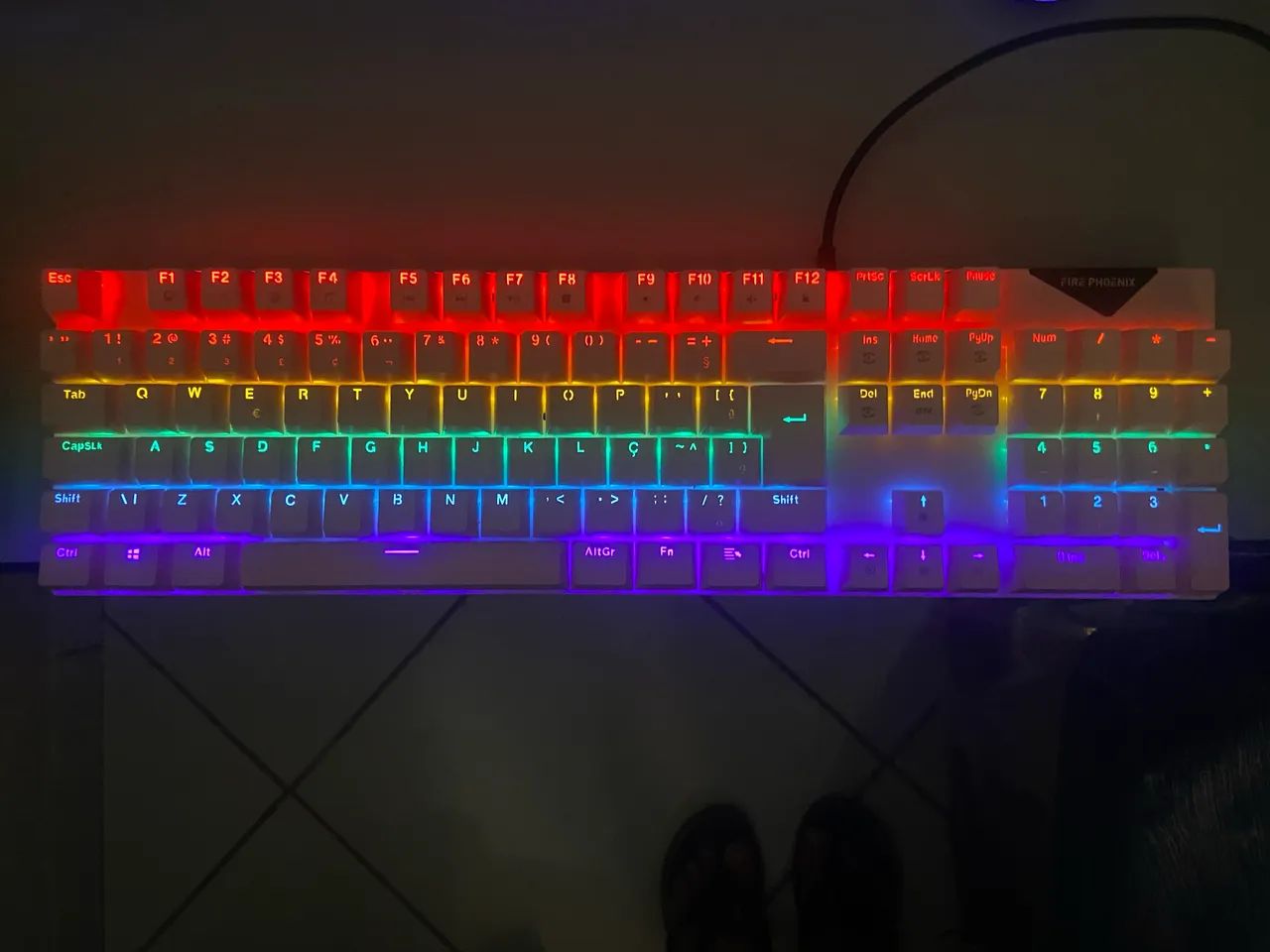 Teclado mecânico rosa full size  - Foto 2