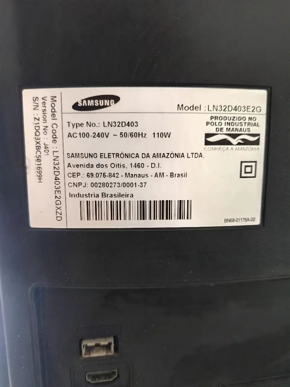 Tv Samsung 32" RETIRADA DE PEÇAS - Foto 2