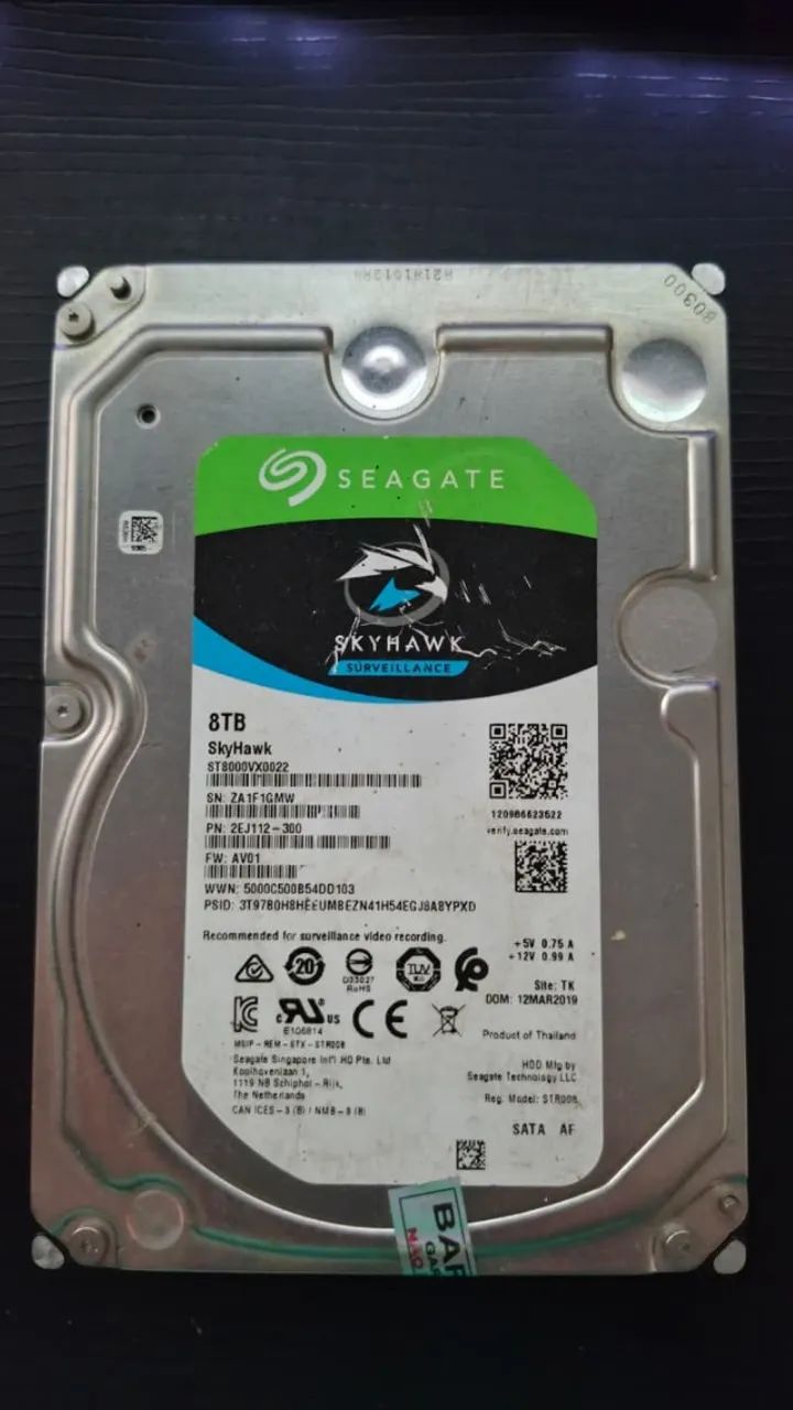 HD 8TB Seagate SkyHawk 7200rpm
