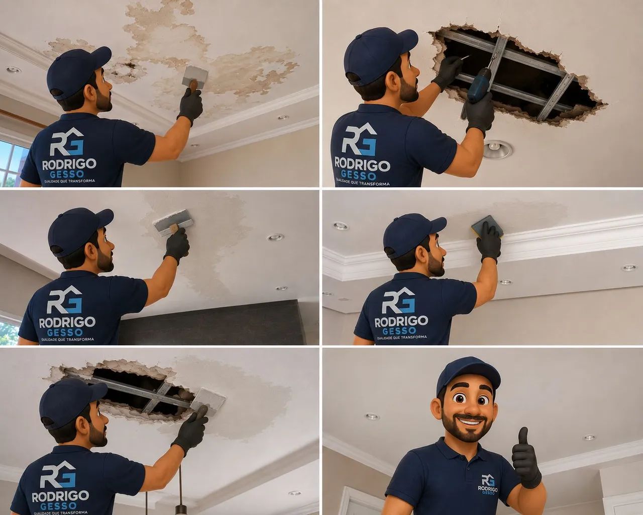 Serviços. De gesso e Reparos de gesso  - Foto 3