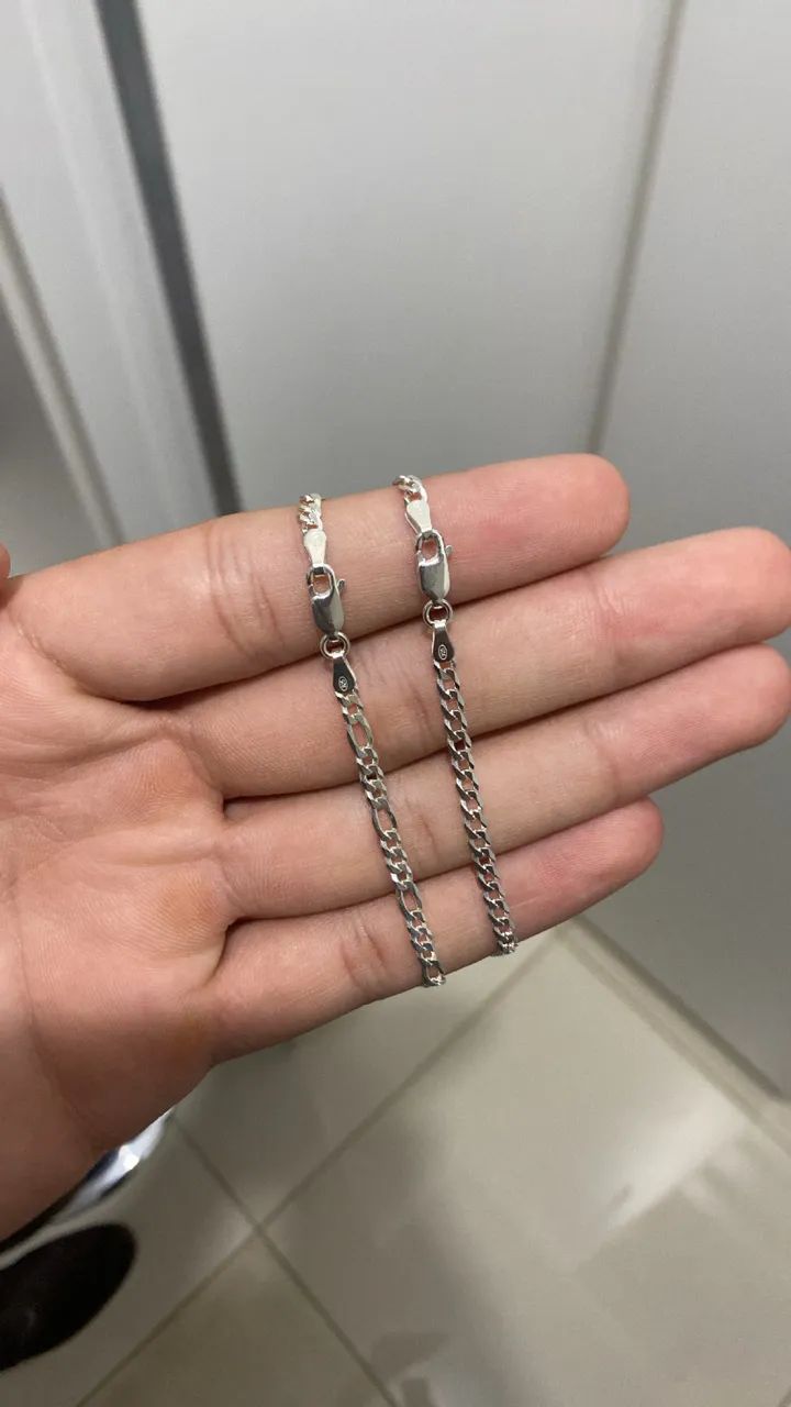 Pulseira Prata 925 Masculina/Feminina Nova - Foto 2