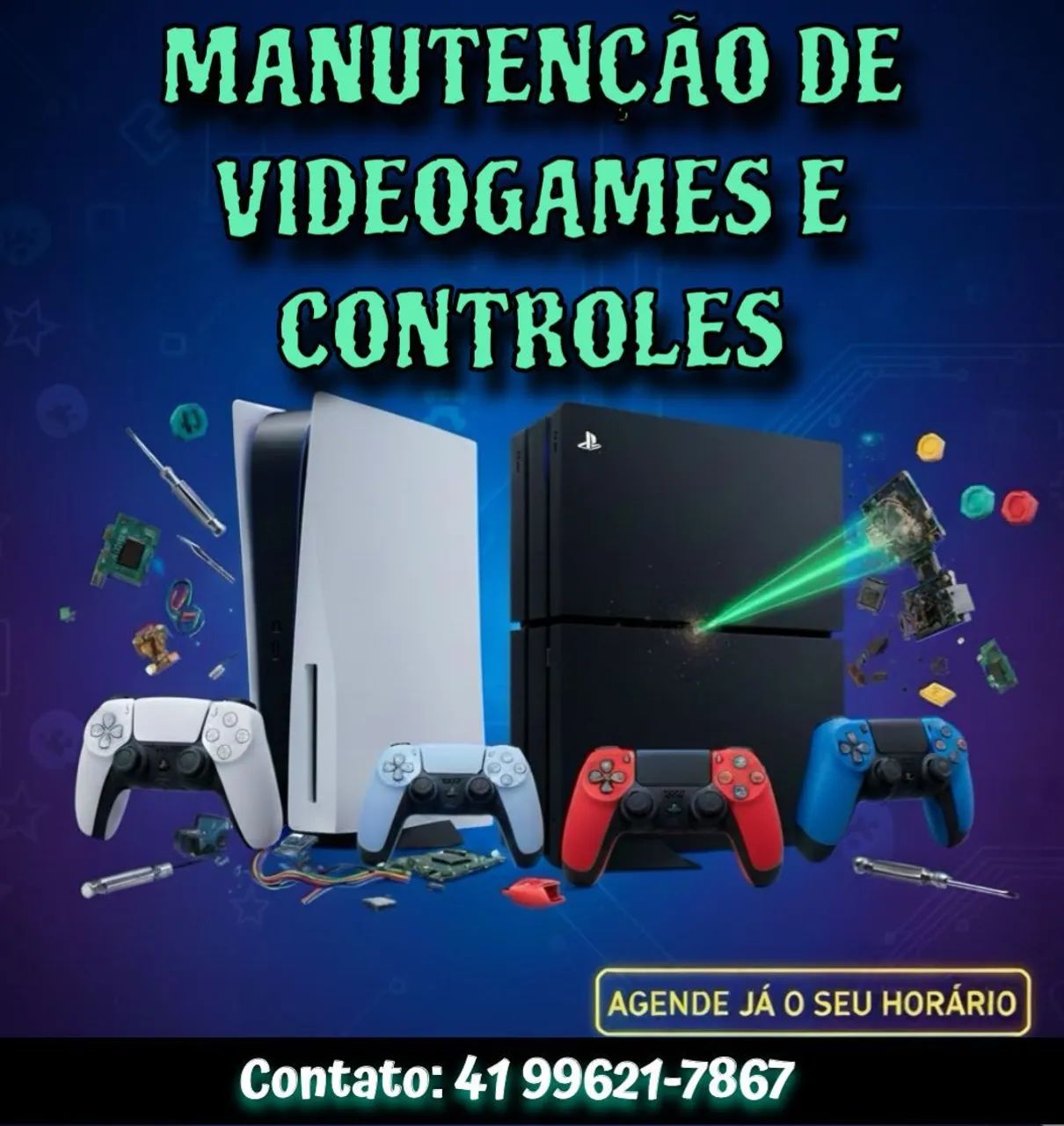 Manutenção de Vídeo Games e Controles 