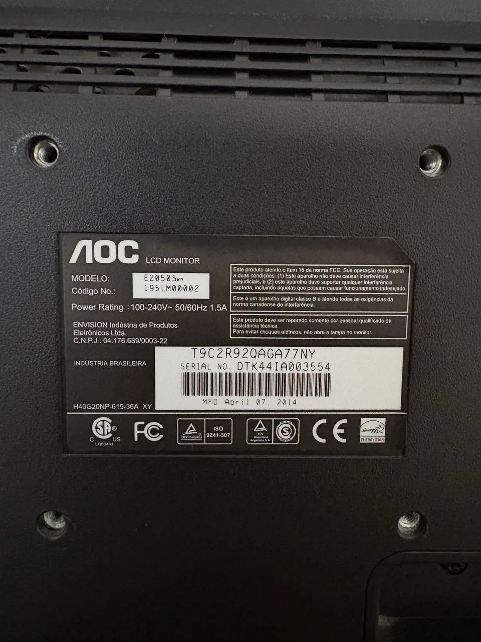 Monitor AOC HD 20 polegadas  - Foto 3
