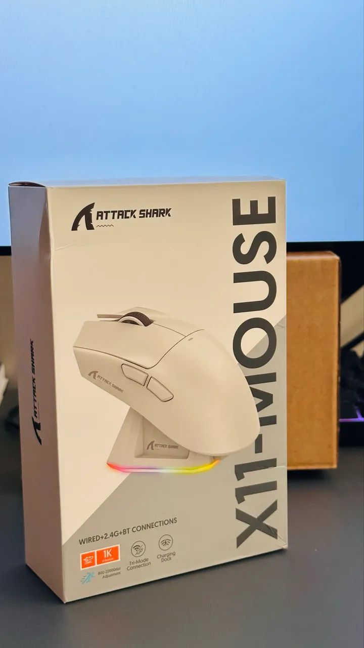 Mouse Attack Shark X11 White - LACRADO - Foto 2