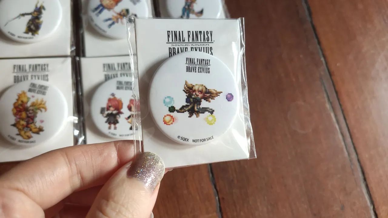 Kit de mini bottons Final Fantasy Brave Exvius - Exclusivo Japão  - Foto 3