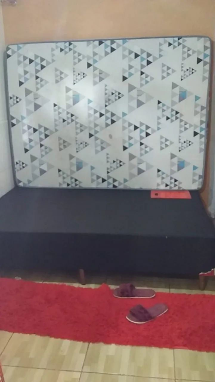 Cama casal base box + colchão 