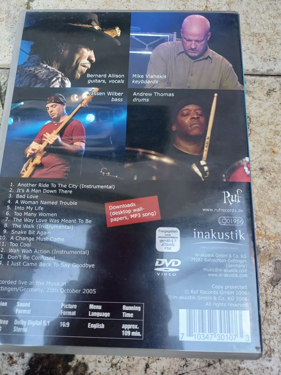 DVD Bernard Allison Energized - Live in Europe - Foto 2