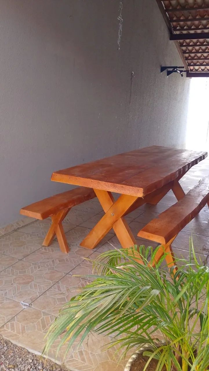 Conjunto Mesa Rústica 