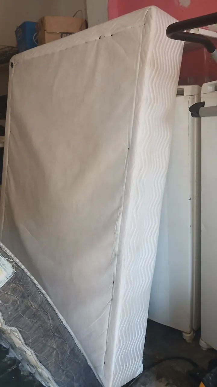 Cama box casal colchão espuma 