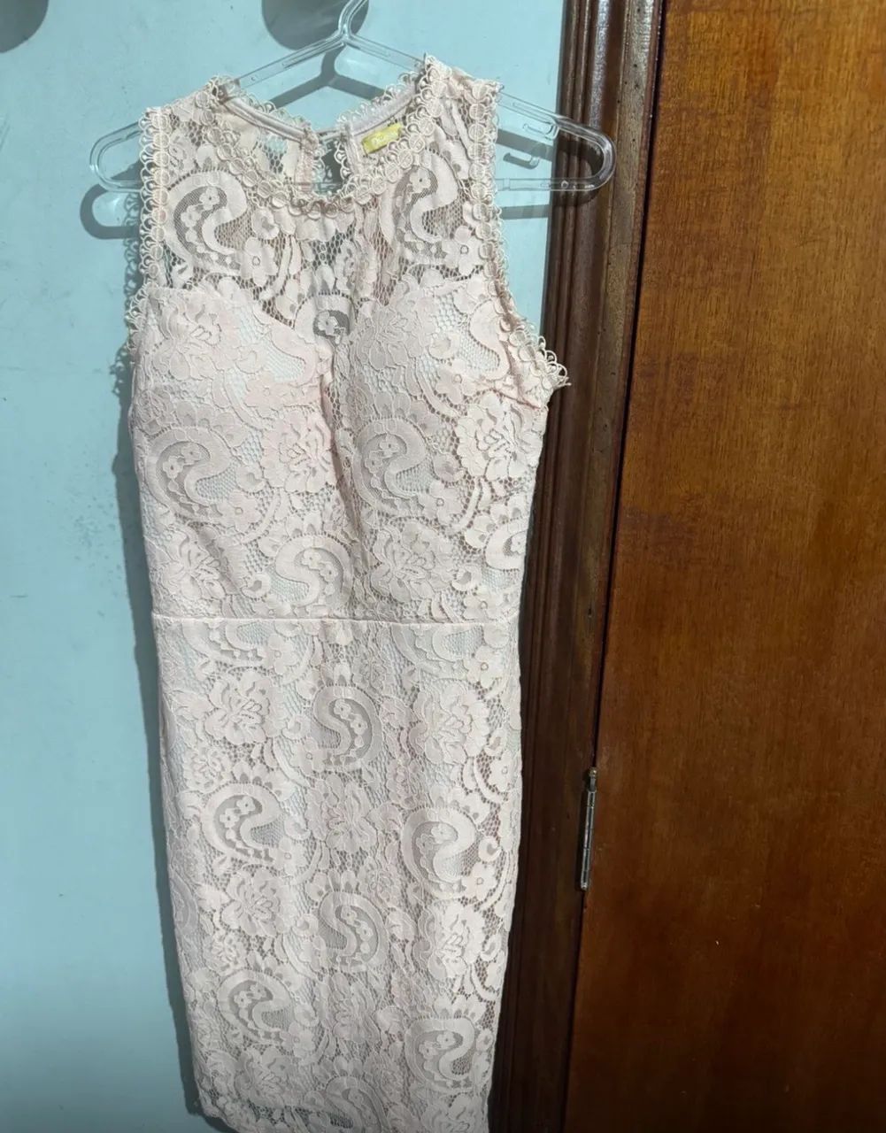 Vestido renda rosa 