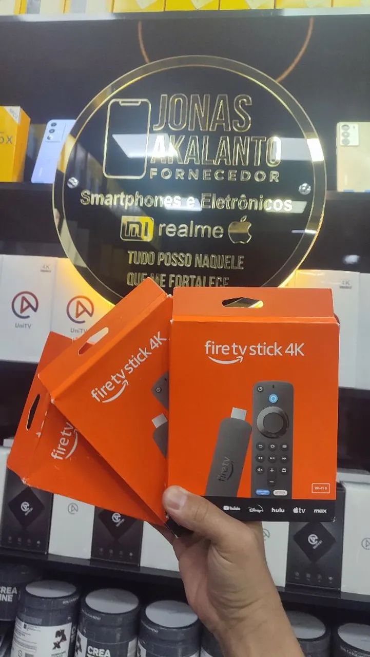 Fire tv stick 4k wi-fi 6 global garantia 01 ano loja física fazemos entregas 