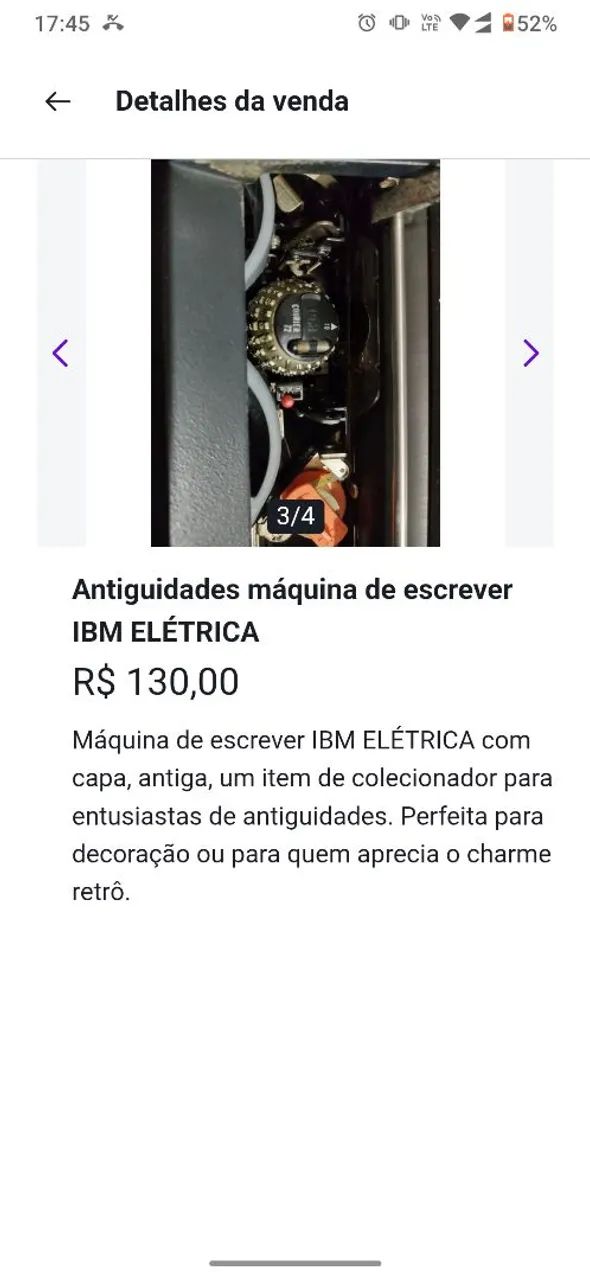 Máquina de escrever IBM ELÉTRICA 