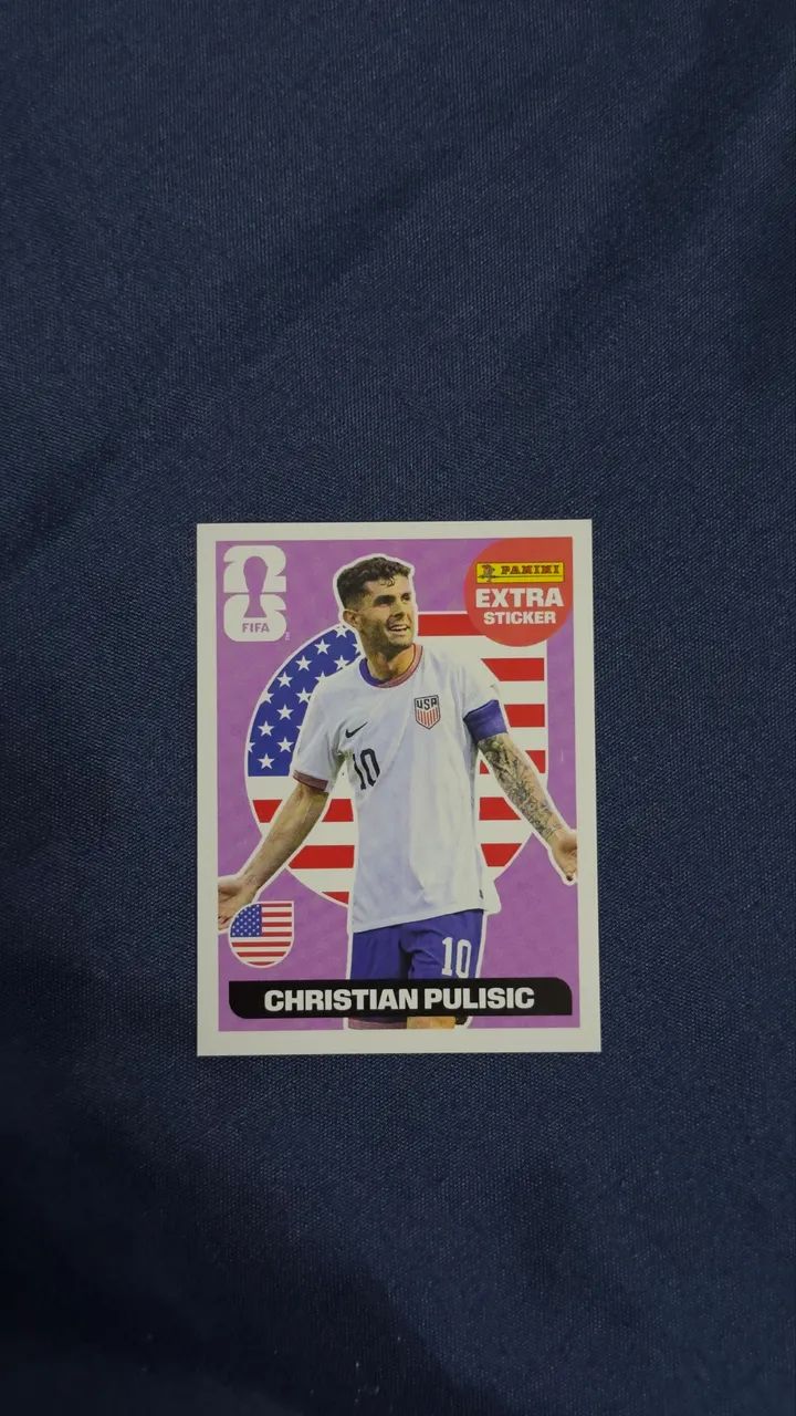 Figurinha extra copa 2026 - pulisic roxa