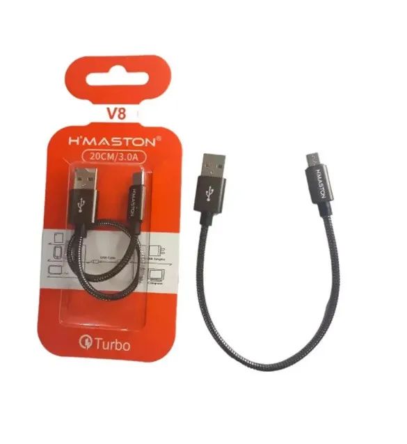 Cabo Carregar Micro-Usb 20CM Metálico Blindado  - Foto 4