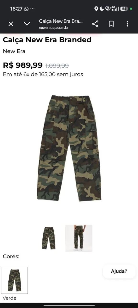 CALÇA CAMUFLADA NEW ERA