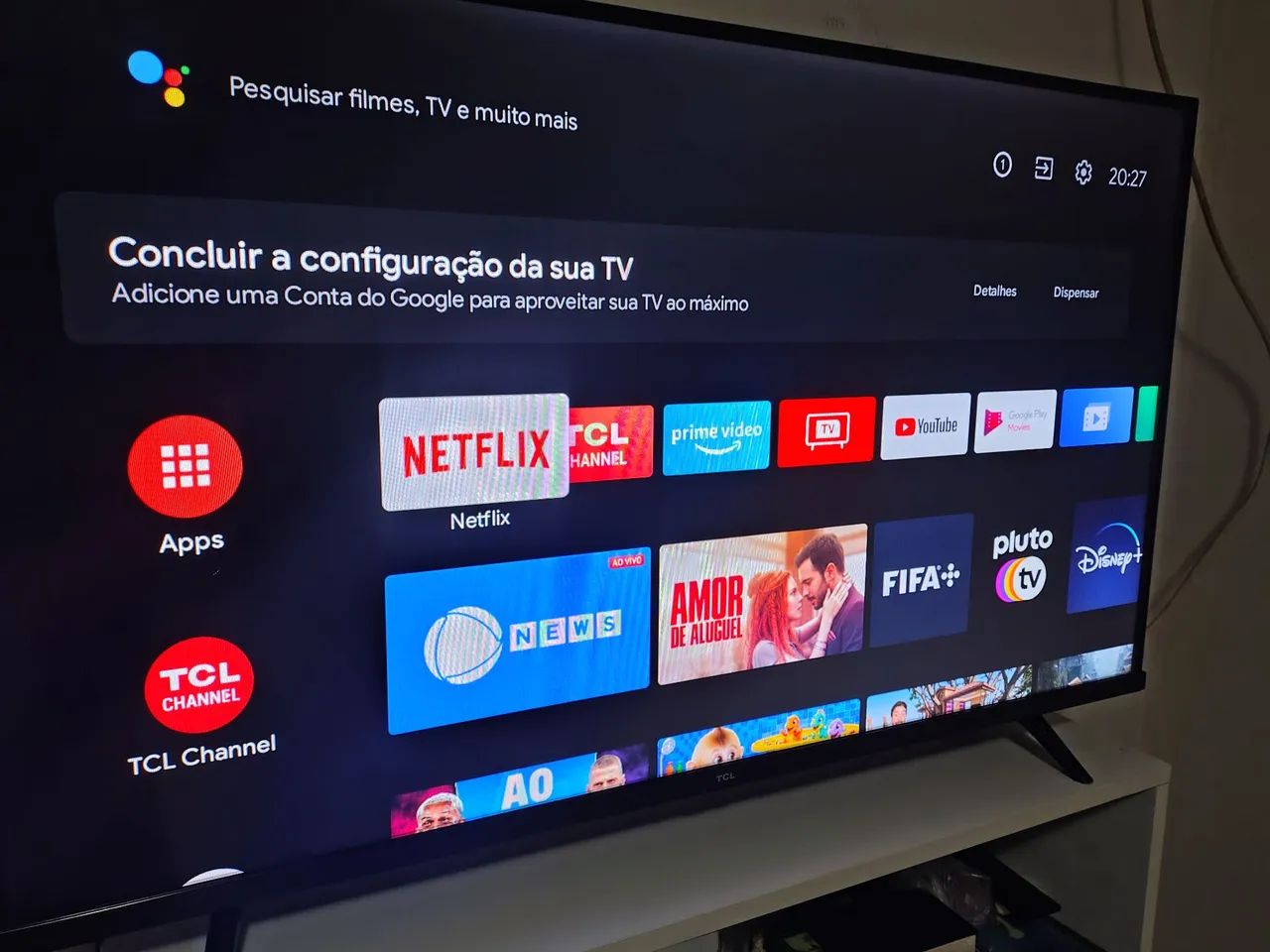 Tv smartv TCL 43 polegadas toda perfeita com todos os acessórios  - Foto 3