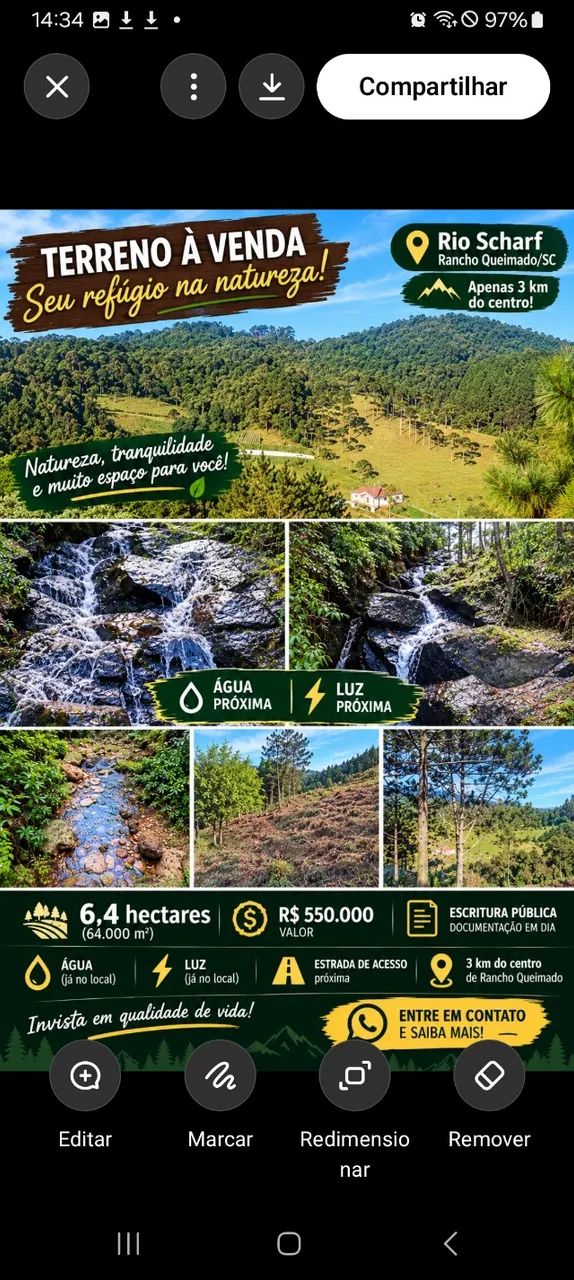 Terreno de 6,4 hectares 
