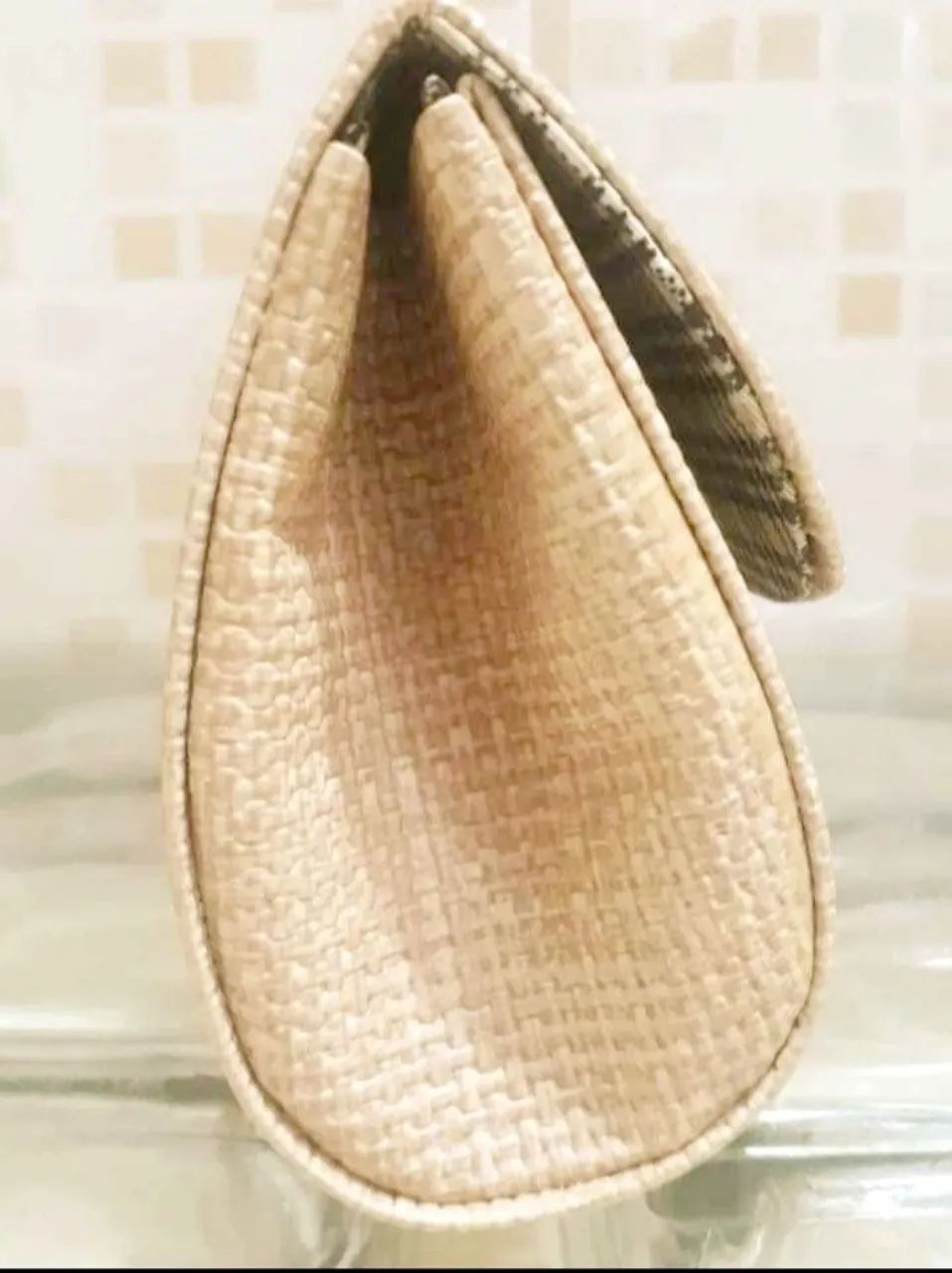 Bolsa Feminina Clutches Cor Palha Nova - Foto 3